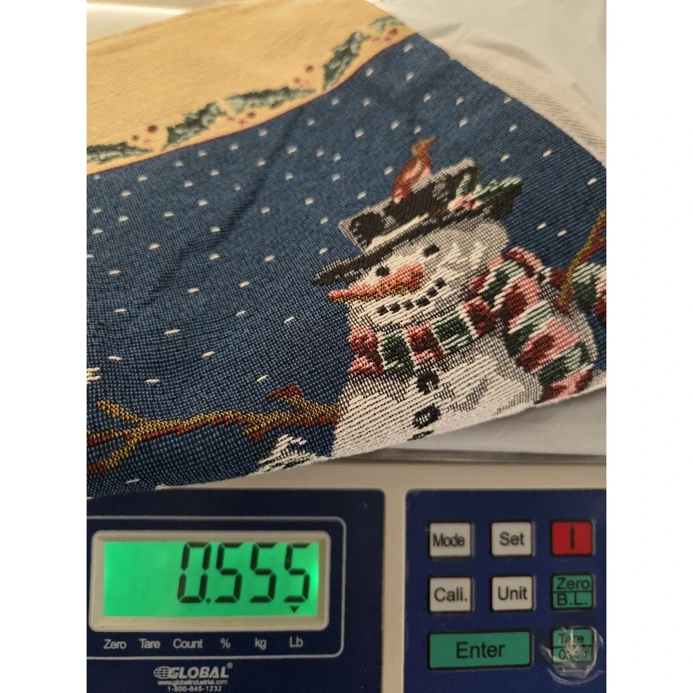 Pair Of Tapestry Snowman Christmas Stockings Winter Wonderland Animals Holly